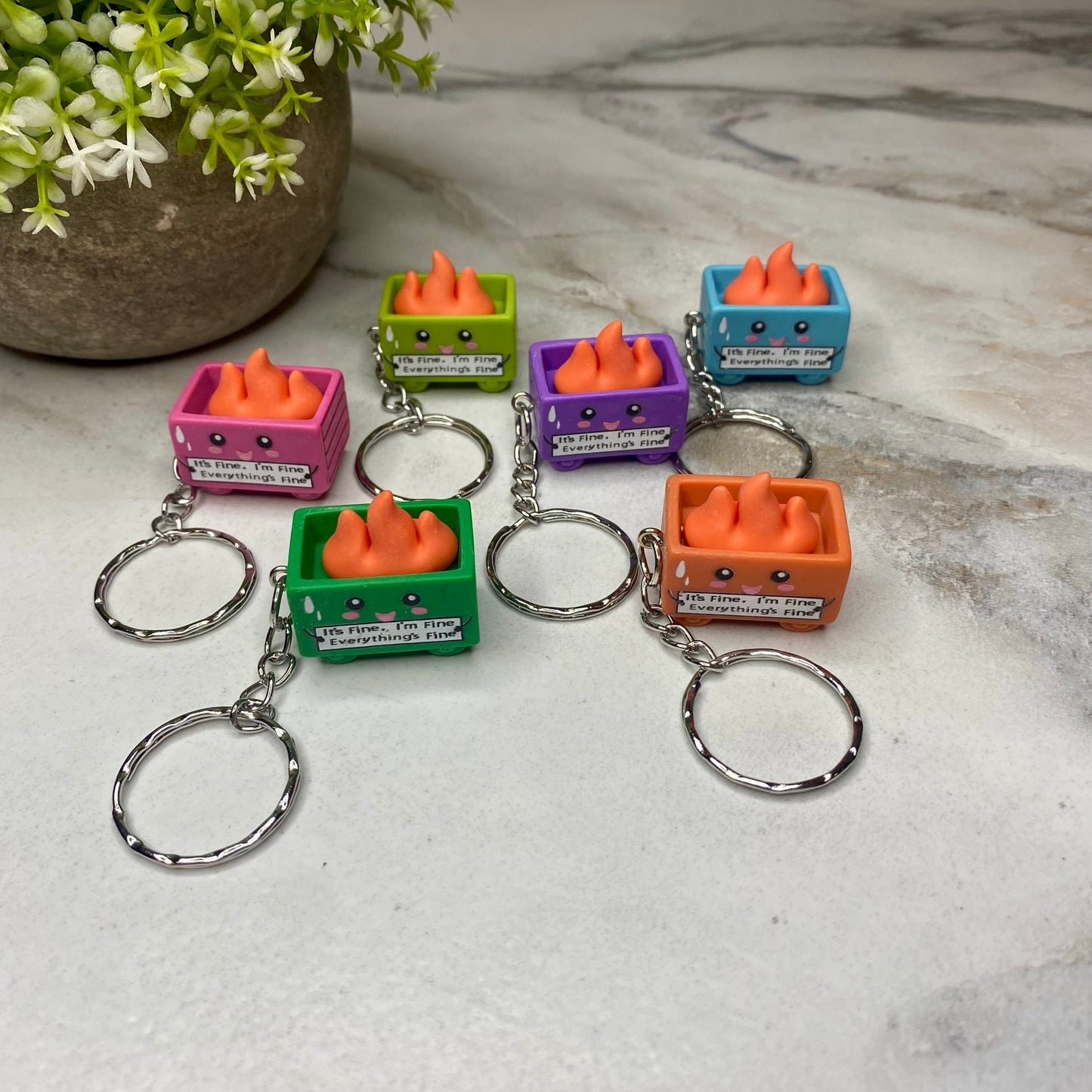 Keychain Figurine - Dumpster Fire Mix