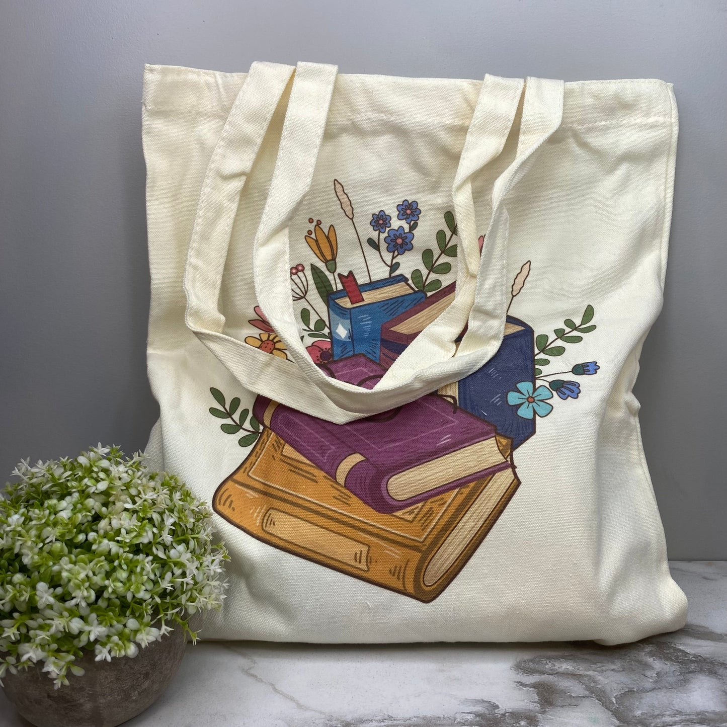 Tote Bag - Floral Books - #9