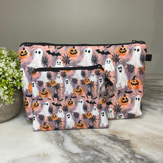 Pouch & Mini Pouch Bundled Set - Ghost + Pumpkin