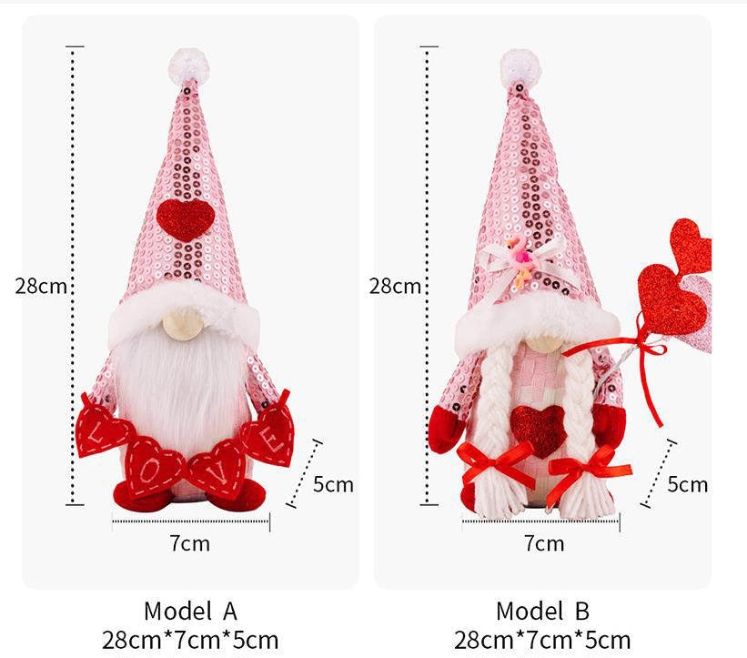 Gnome - Valentine #6 - Sequin Hat - PREORDER