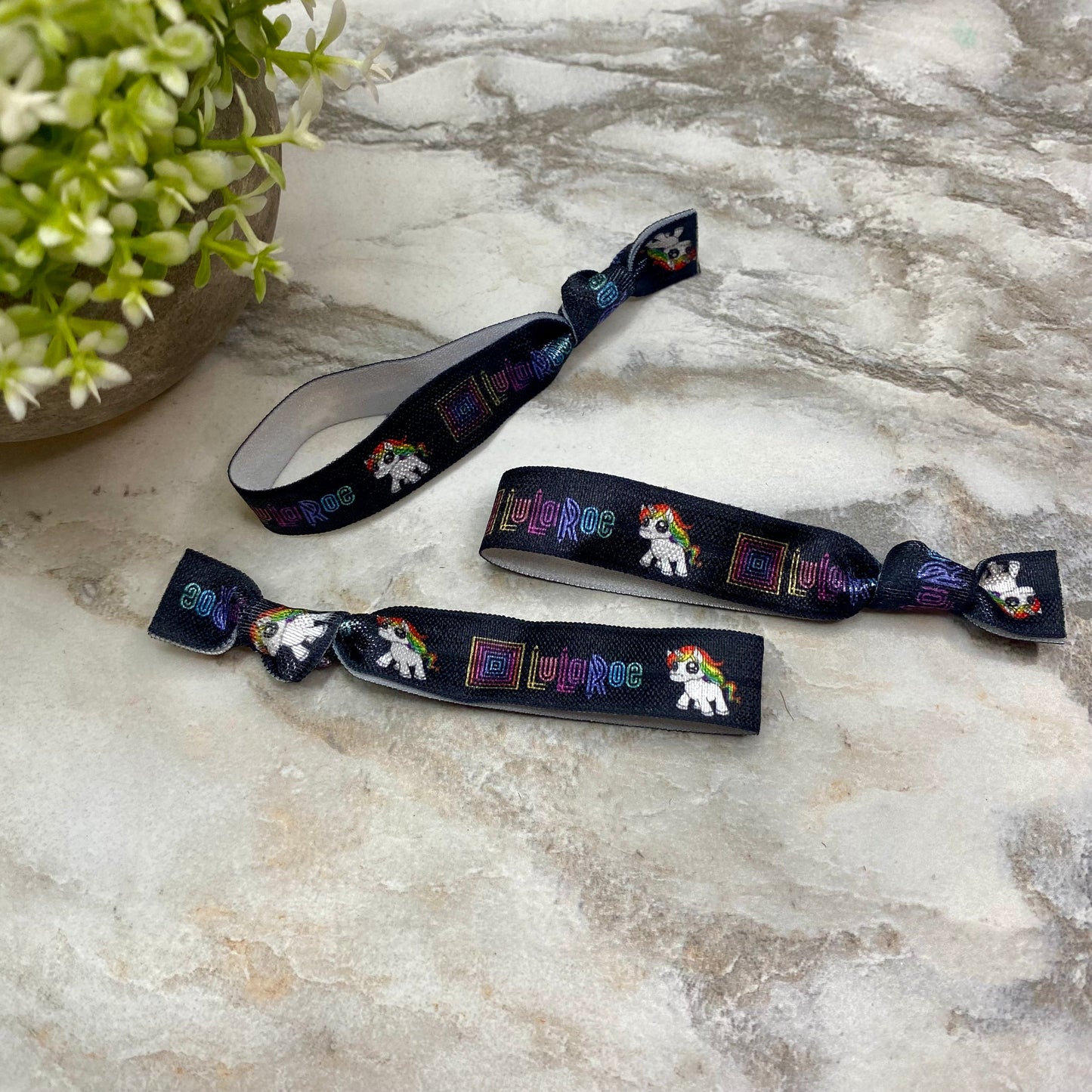 Hair Tie - Black Lularoe Unicorn