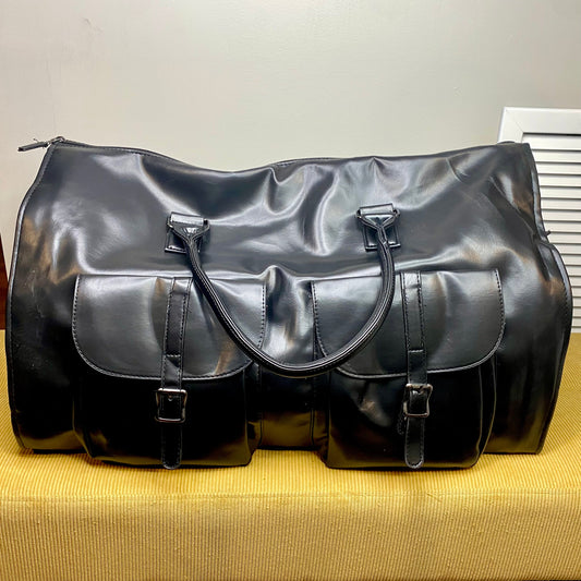 Rory, The Ultimate Duffle - Black Faux Leather