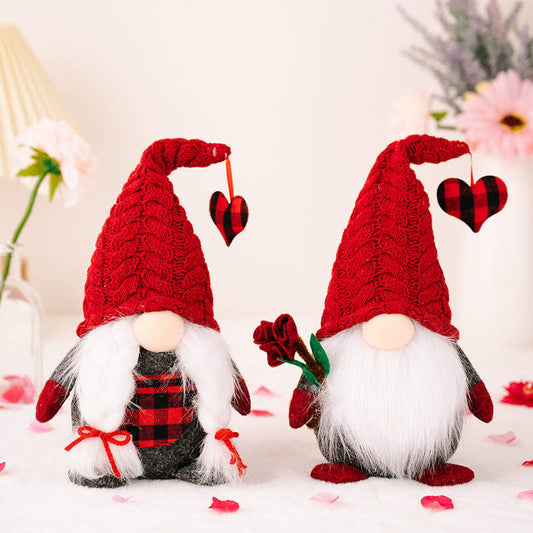 Gnome - Valentine #4 - Plaid Heart - PREORDER