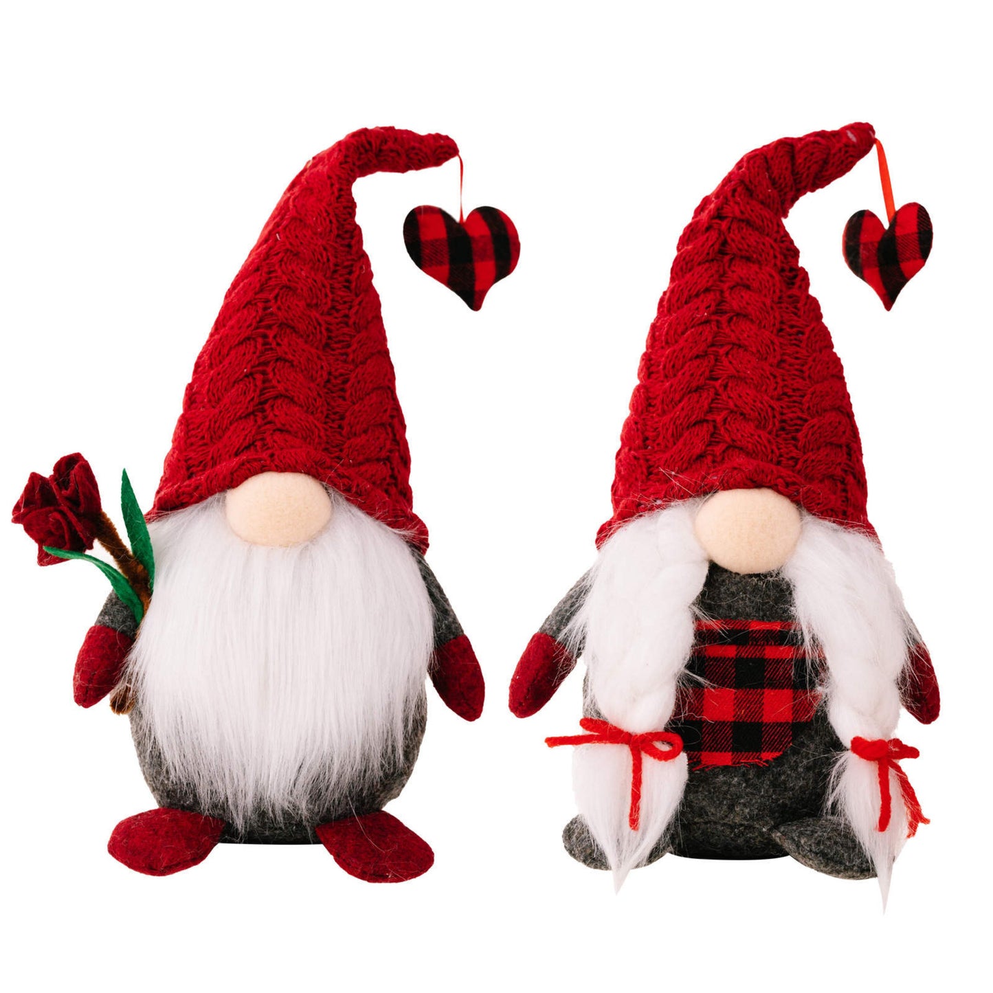 Gnome - Valentine #4 - Plaid Heart - PREORDER