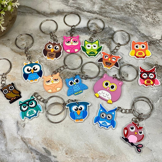 Keychain - Silicone - Owls