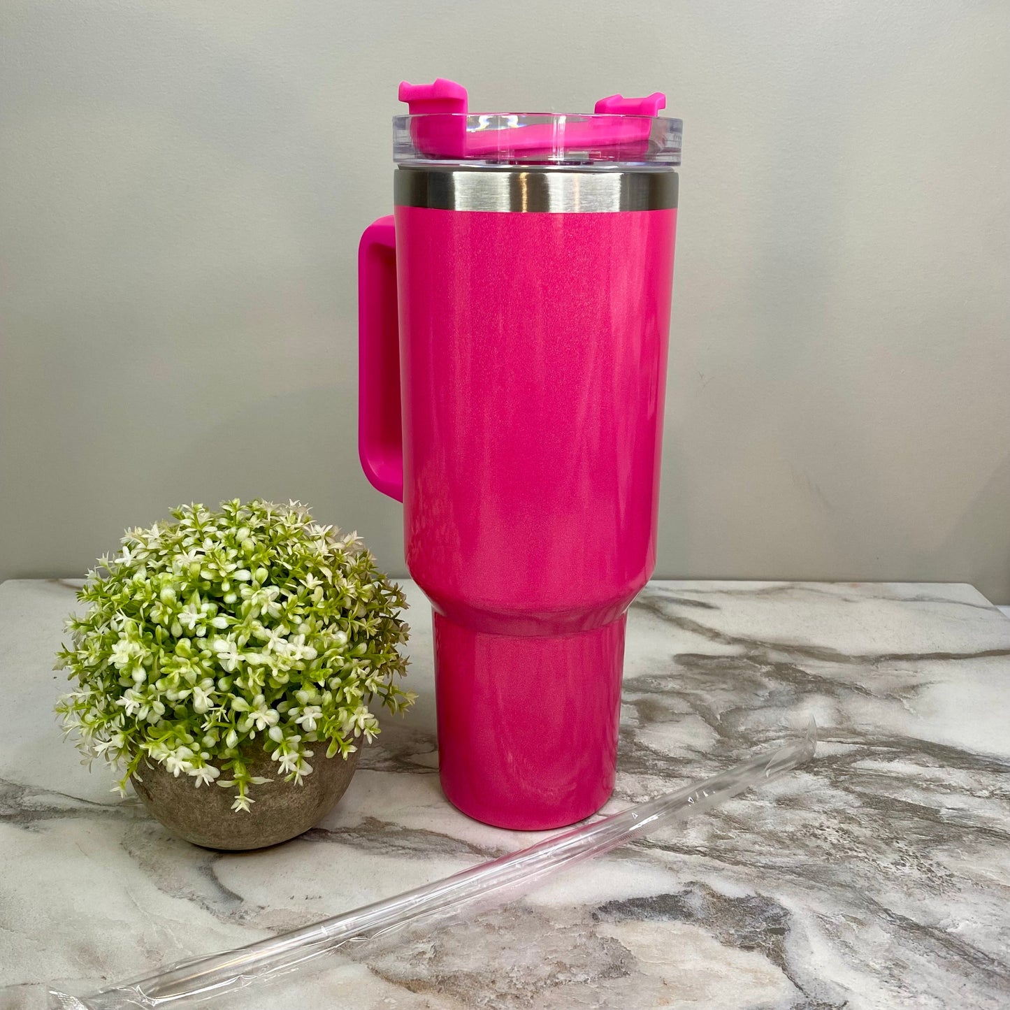 Tumbler 40oz - Shimmer - Hot Pink