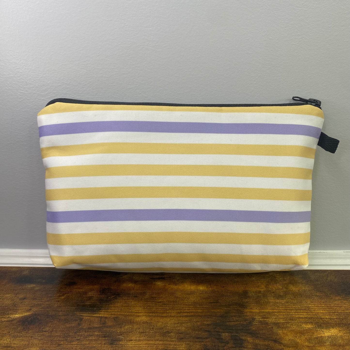 Pouch - Stripes, Yellow Purple