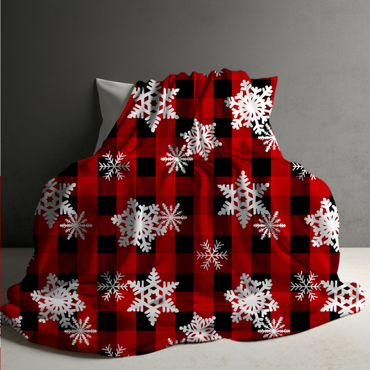 Blanket - Christmas - Snowflake Plaid - PREORDER ENDS 10/10