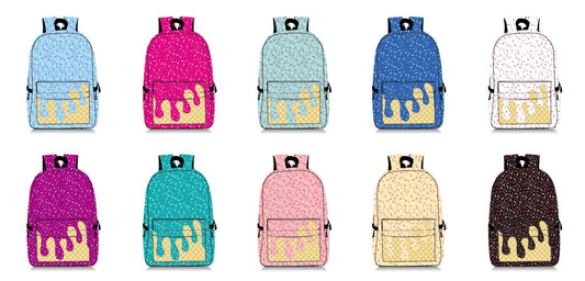 Ice Cream Drip Full Size Backpack - PREORDER