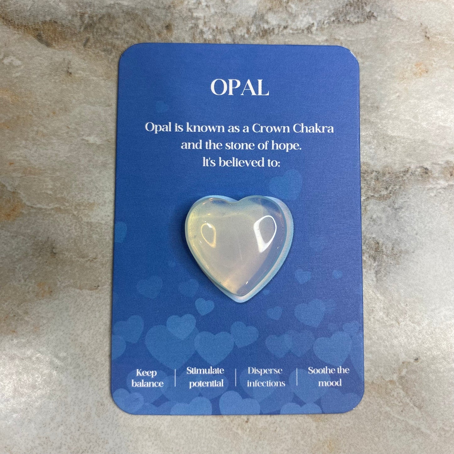 Heart Stone & Description Card