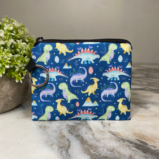 Mini Pouch - Blue Dino