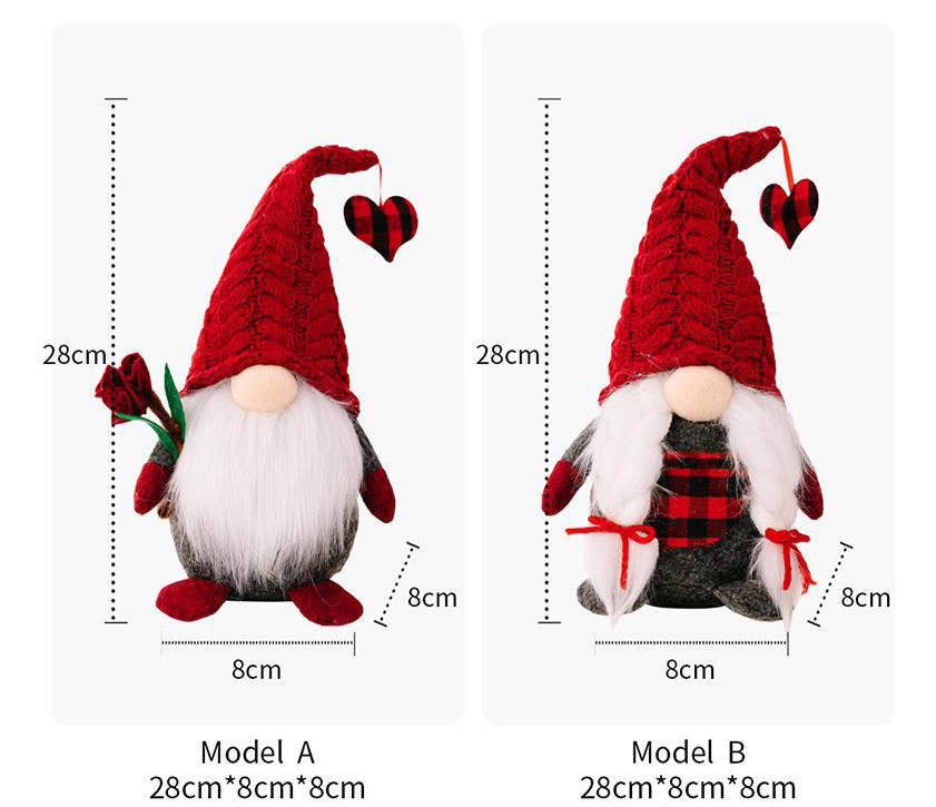 Gnome - Valentine #4 - Plaid Heart - PREORDER