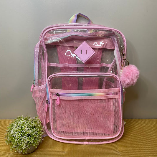 Clear Backpack - Pink