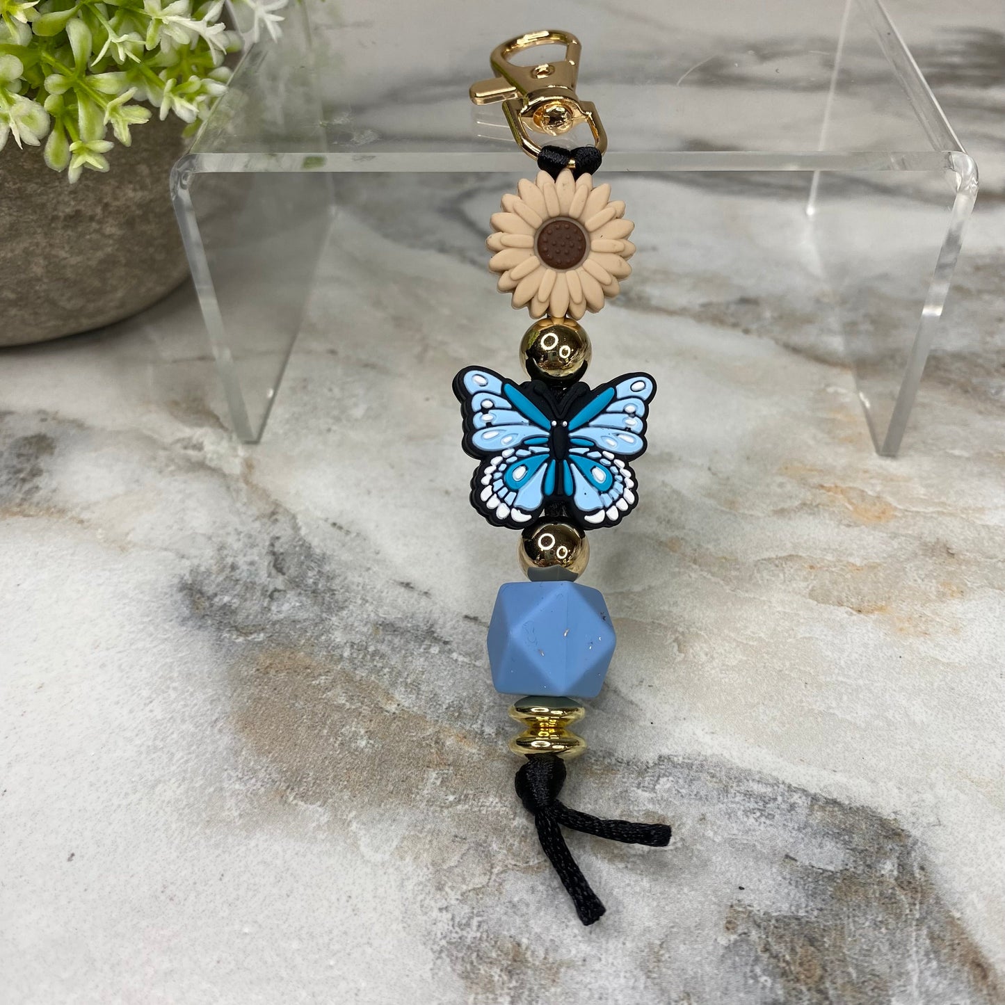 Keychain - Silicone Bead - Butterfly