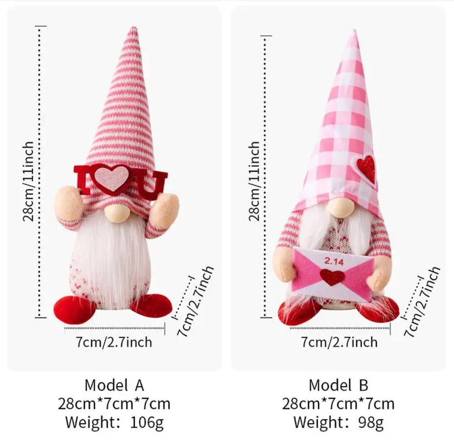 Gnome - Valentine #9 - I Heart U & Envelope - PREORDER