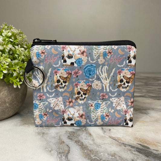 Mini Pouch - Skeleton Floral