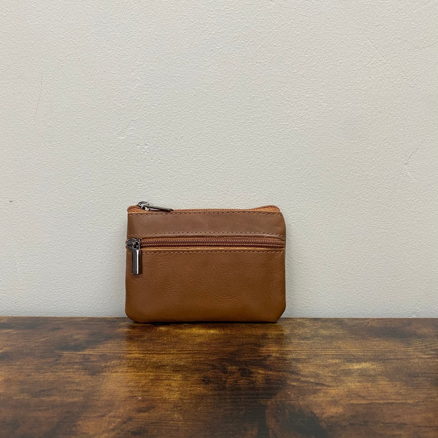 Card Holder Wallet Keychain - Genuine Leather