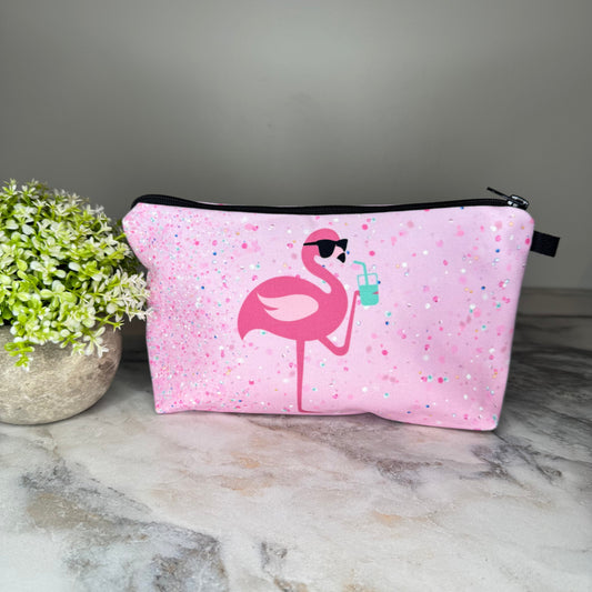Pouch - Flamingo With Drink