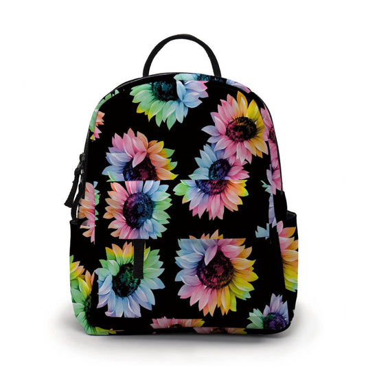 Mini Backpack - Rainbow Sunflower